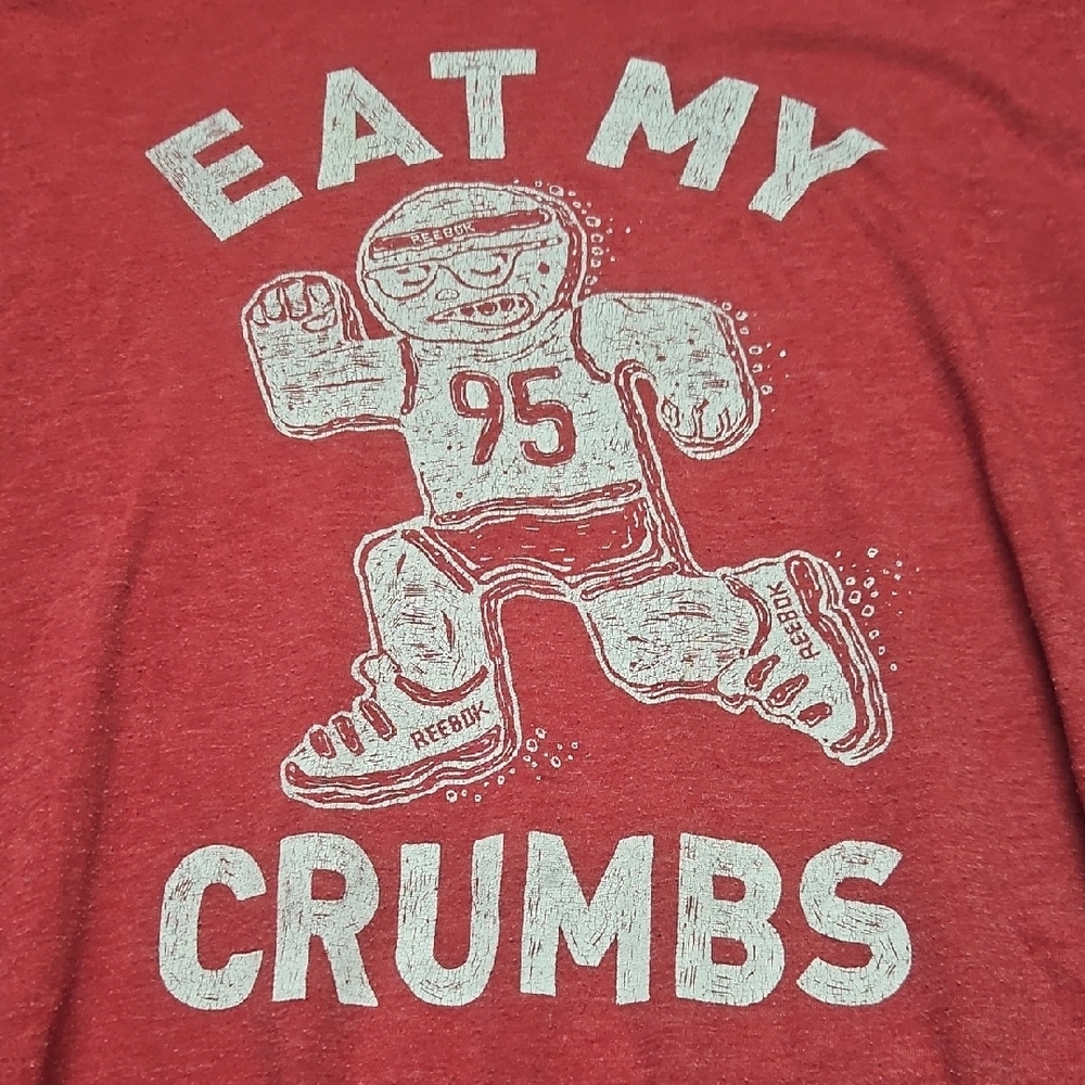 3/$13 Reebok Red 'Eat My Crumbs' Tee 2 XL